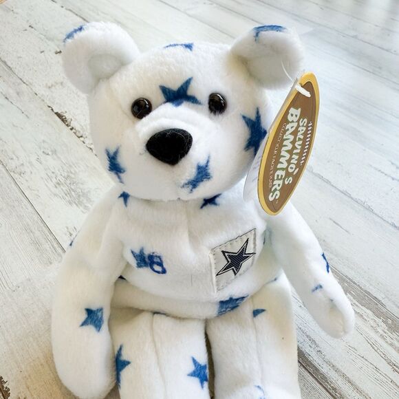 Vintage 1999 Salvino’s Bammers Troy Aikman #8 Dallas Cowboys Bear NFL Plush NWT - Picture 8 of 16